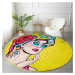 Žltý prateľný okrúhly koberec vhodný pre robotické vysávače ø 100 cm Comfort – Mila Home