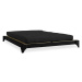 Čierna dvojlôžková posteľ z borovicového dreva s roštom 180x200 cm Elan – Karup Design