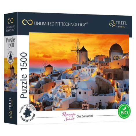 Trefl Prime puzzle 1500 UFT - Romantický západ slnka: Oia, Santorini