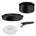 Hliníková súprava riadu 8 ks INGENIO Black stone L3998802 – Tefal