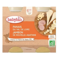 BABYBIO Paštrnák šunka Gruyere (2x 200 g) - mäsovo-zeleninový príkrm