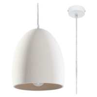 Biele závesné svietidlo s keramickým tienidlom ø 30 cm Fonsie – Nice Lamps