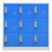 Uzamykateľná kancelárska skriňa kov Dekorhome Modrá,Uzamykateľná kancelárska skriňa kov Dekorhom