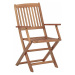 Skladacia záhradná stolička 4 ks akáciové drevo Dekorhome,Skladacia záhradná stolička 4 ks akáci