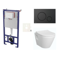 Cenovo zvýhodnený závesný WC set SAT do ľahkých stien / predstenová montáž + WC VitrA Integra SI