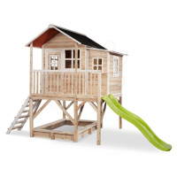 Domček cédrový na pilieroch Loft 550 Natural Exit Toys veľký s vodeodolnou strechou pieskoviskom