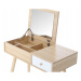 domtextilu.sk Retro drevený toaletný stolík s taburetkou 75845 Prírodná