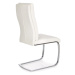 HALMAR K231 jedálenská stolička biela / chróm