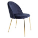 Norddan 21268 Dizajnová stolička Ernesto, modrá / mosadz