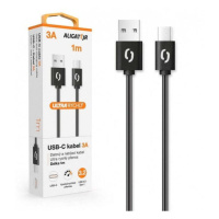 Kábel Aligator Power 3A, USB-C 1m, čierna