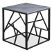 HALMAR Universe 2 Kwadrat konferenčný stolík sivý mramor / čierna