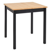 Jedálenský stôl z borovicového dreva s čiernou konštrukciou Bonami Essentials Sydney, 70 x 70 cm