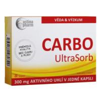 ASTINA Pharm carbo ultrasorb aktívne uhlie 300 mg 20 kapsúl
