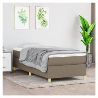 vidaXL Rám na boxspring posteľ sivohnedý 90x200 cm látka