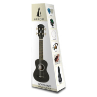 Arrow PB10 BK Sopránové ukulele - čierna sada