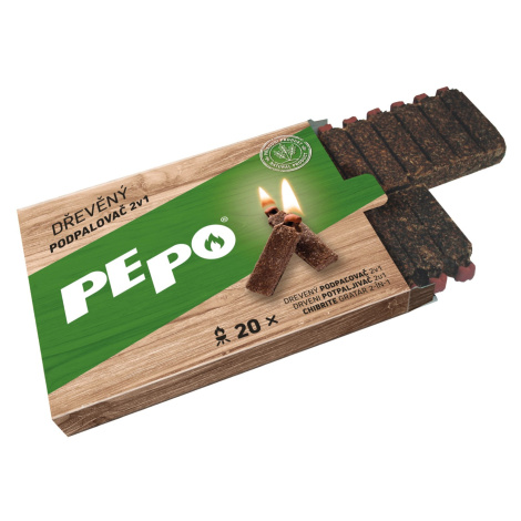 PE-PO Drevený podpaľovač 2v1 20 podpalov