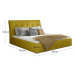 NABBI Ikaria UP 160 čalúnená manželská posteľ s roštom žltá