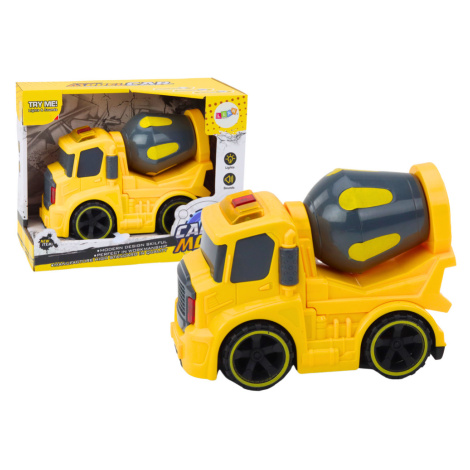 mamido Stavebné autíčko - miešačka s otáčaním, svetlami a zvukmi, žlté