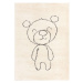 Béžový antialergénny detský koberec 230x160 cm Teddy Bear - Yellow Tipi