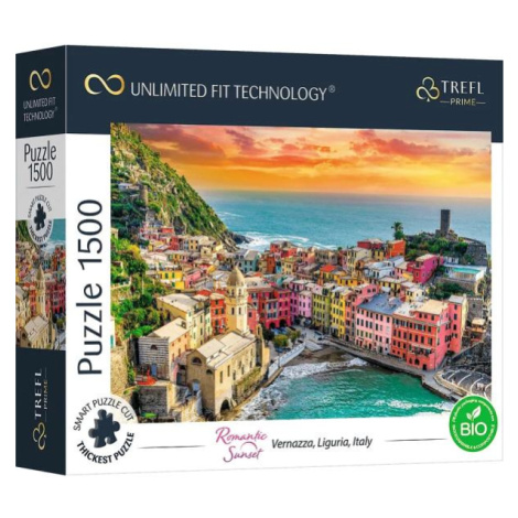 Trefl Prime puzzle 1500 UFT - Romantický západ slnka: Vernazza, Ligurie, Taliansko