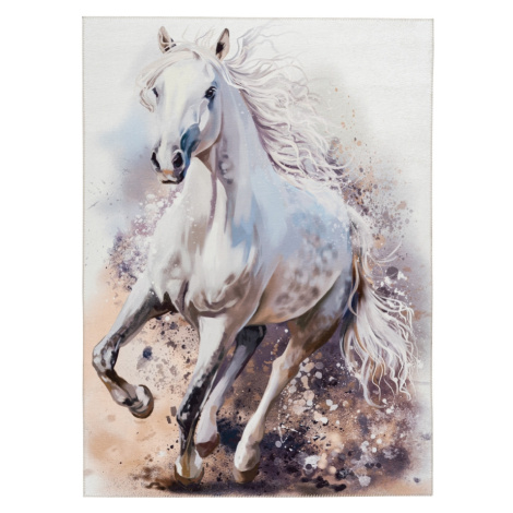 Dětský kusový koberec Torino kids 235 WHITE HORSE - 80x120 cm Obsession koberce