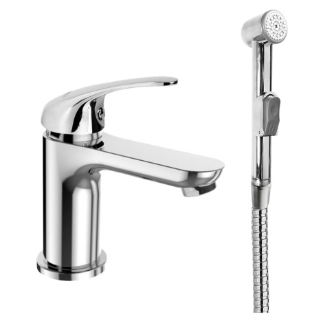 Mereo Umývadlová stojanková batéria Lila s bidetovou sprchou CBEE10105