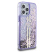 Guess PC/TPU Liquid Glitter Gold Stripe Zadný Kryt pre iPhone 15 Pro Max Purple