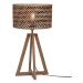 Stolová lampa s bambusovým tienidlom v čierno-prírodnej farbe (výška 53 cm) Java – Good&amp;Mojo