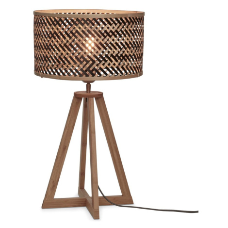 Stolová lampa s bambusovým tienidlom v čierno-prírodnej farbe (výška 53 cm) Java – Good&amp;Mojo Good&Mojo