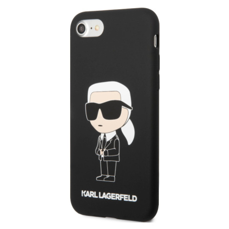 Silikónové puzdro Karl Lagerfeld na Apple iPhone 7/8/SE 2020/SE 2022 KLHCI8SNIKBCK Liquid Silico