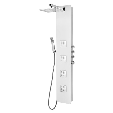 SPIRIT SQUARE termostatický sprchový panel nástenný, 250x1550mm, biela 81151 Polysan