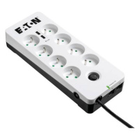 Eaton Protection Box 8 Tel@ USB FR, prepäťová ochrana, 8 zásuviek, 2x USB nabíjačka, 1m