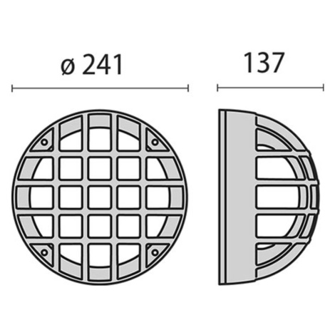 Vonkajšie nástenné Eko+21/G E27 metalický antracit