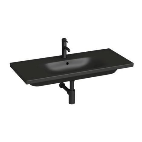 Nábytkové umývadlo Jika MIo-N 100x45 cm černá mat otvor pre batériu uprostred H8147137161041