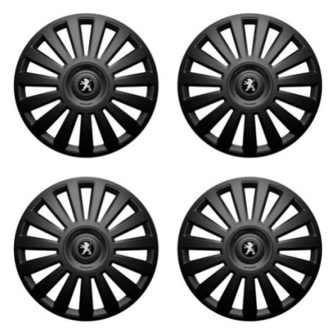 Puklice pre Peugeot (staršie logo) 14 Luxury black