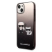 Karl Lagerfeld Gradient Karl and Choupette Zadný Kryt pre iPhone 14 Max Black