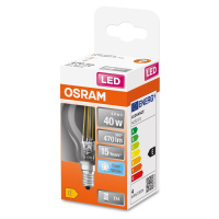 OSRAM LED kvapky E14 4W Classic P 4 000K číre