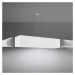 Biele závesné svietidlo so skleneno-textilným tienidlom Gryfin – Nice Lamps
