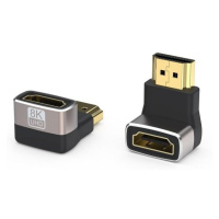 PremiumCord Adapter HDMI M/F zahnutý do pravého uhla 90°, pozlátená