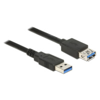 Delock Predlžovací kábel USB 3.0 Typ-A samec > USB 3.0 Typ-A samica 0,5 m čierny