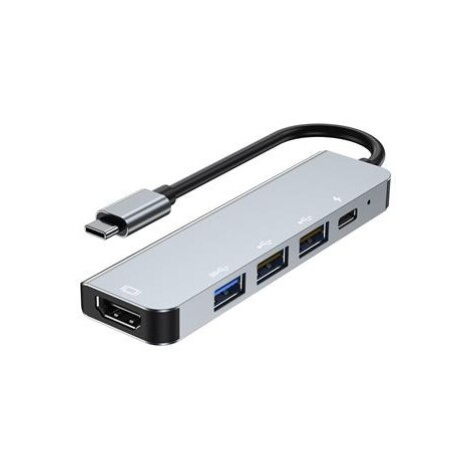 PremiumCord USB-C na HDMI + USB3.0 + 2x USB2.0 + PD(power delivery) adaptér