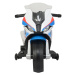 mamido Detská elektrická motorka BMW S1000RR bielo-modrá