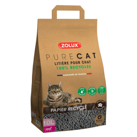 ZOLUX Purecat podstielka recyklovaná papierová pre mačky 10 l