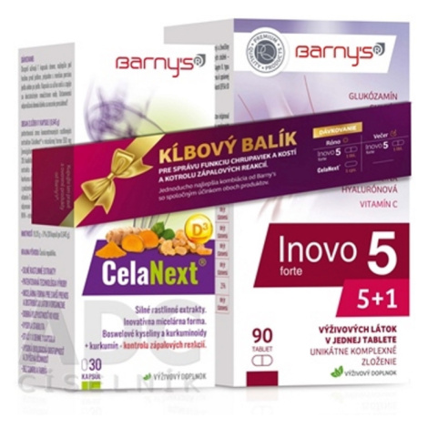 BARNY'S Inovo 5 forte 90 tabliet + CelaNext 30 kapsúl KĹBOVÝ BALÍK