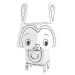 mamido Detská omaľovánka 3D králik