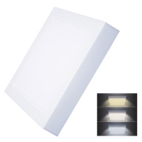 Solight LED mini panel CCT, prisazený, 18W, 1530lm, 3000K, 4000K, 6000K, štvorcový