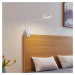 Prios LED svietidlo Harumi, biele, nabíjateľná batéria, USB, výška 51 cm