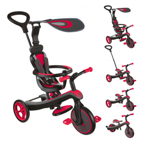Globber Trojkolka detská 4v1 - New Red Wiky