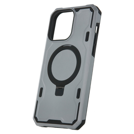 Odolné puzdro na Apple iPhone 12/12 Pro Defender Mag Ring strieborné