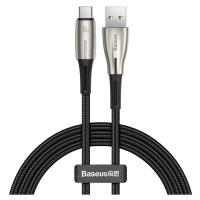 Kábel Baseus Water Drop-shaped Cable USB to Type-C, LED, 66W, 6A, 1m (black)